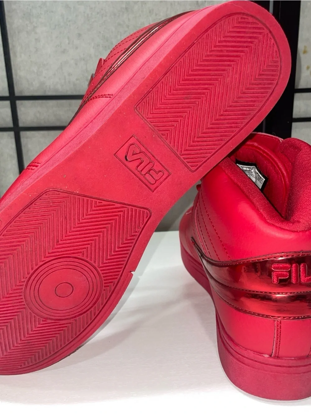FILA Vulc 13 Chrome All Red High Top Men's Size 10.5 - Like New!